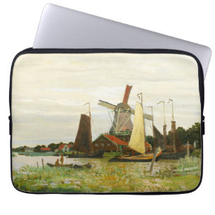Housse Pour Ordinateur Portable Un moulin à vent à Zaandam Claude Monet