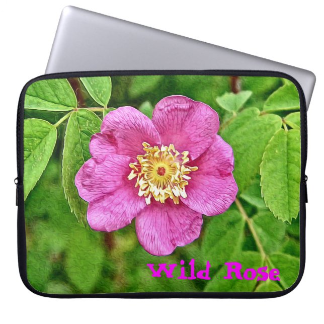 Housse Pour Ordinateur Portable Un Rose sauvage (Devant)