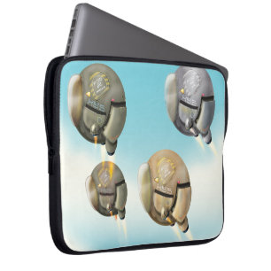 Housse Pour Ordinateur Portable Un vaisseau spatial qui traverse une planète