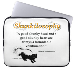 Housse Pour Ordinateur Portable Une bonne tête de skunky et un bon coeur de skunky