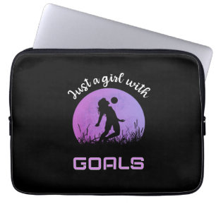 Housse Pour Ordinateur Portable Une fille avec des buts beau football