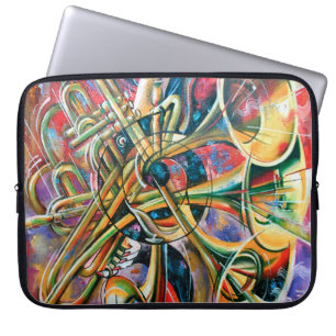 Housse Pour Ordinateur Portable Une peinture à l'huile sur toile. Musique, la fill