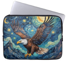 USA Bald Eagle en Starry Night Van Gogh