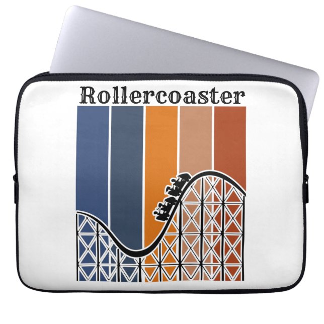 Housse Pour Ordinateur Portable Vacances d'été à cheval Rollercoaster Retro (Devant)