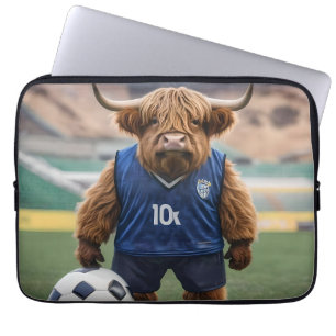 Housse Pour Ordinateur Portable Vache Amusante Des Highlands, Vêtue Pour Le Footba