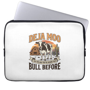 Housse Pour Ordinateur Portable Vache drôle Deja Moo Création de T-shirt western v