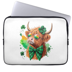 Housse Pour Ordinateur Portable Vache Highland St Patrick Png, Vache Chanceuse