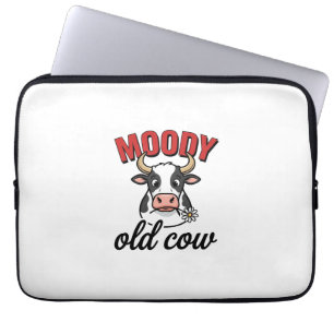 Housse Pour Ordinateur Portable Vache Vieille Humeur Vintage Dessin de T-shirt de