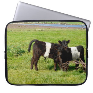 Housse Pour Ordinateur Portable Vaches Galloway Bébé Dans Le Pays,