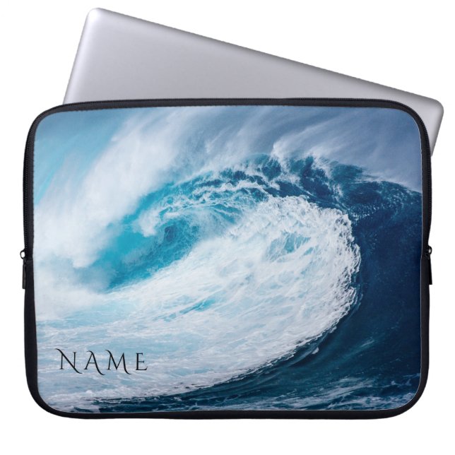 Housse Pour Ordinateur Portable Vague océanique personnalisée (Devant)