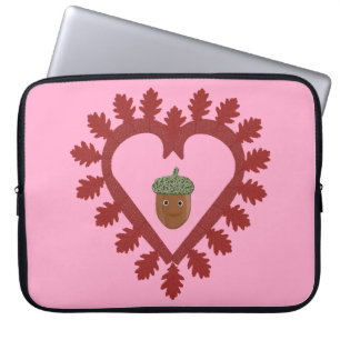 Housse Pour Ordinateur Portable Valentines Day Love Heart Acorn