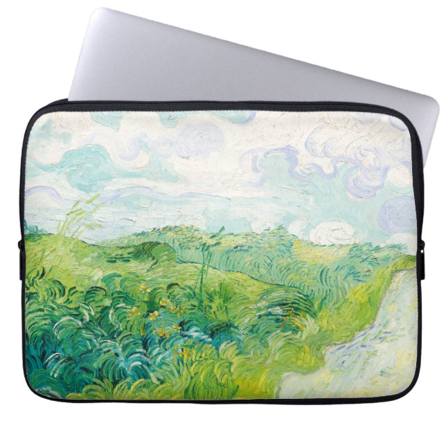 Housse Pour Ordinateur Portable Van Gogh. Green Blé Fields Auvers. Impressionnisme (Devant)