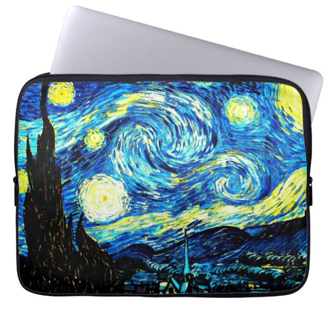 Housse Pour Ordinateur Portable Van Gogh - Nuit étoilée (Devant)