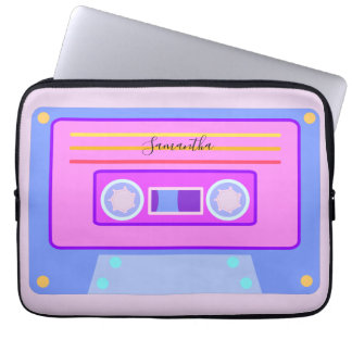 Housse Pour Ordinateur Portable Vaporwave esthétique Lumière violet 90s Mixtape