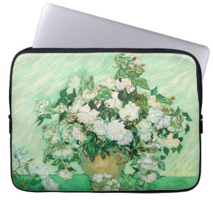 Housse Pour Ordinateur Portable Vase avec roses roses, Vincent Van Gogh