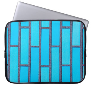 Housse Pour Ordinateur Portable vecteur de brique turquoise et grise