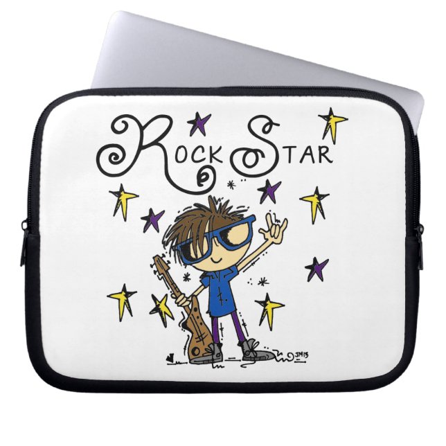 Housse Pour Ordinateur Portable Vedette du rock de brune (Devant)