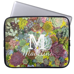 Housse Pour Ordinateur Portable Verdure colorée Succulents