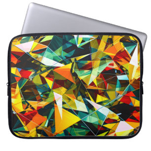 Housse Pour Ordinateur Portable Verre cristal abstrait géométrique moderne coloré