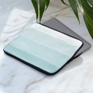 Housse Pour Ordinateur Portable Verre de mer Aqua Dégradé de couleur d'aquarelle b