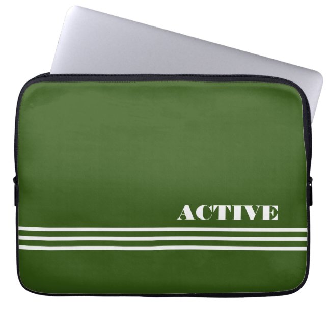 Housse Pour Ordinateur Portable vert actif (Devant)