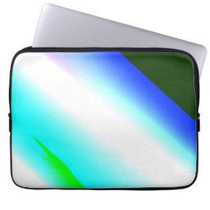 Housse Pour Ordinateur Portable Vert bleu arc-en-ciel texture abstraite motif art