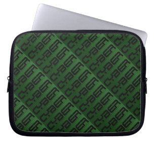 Housse Pour Ordinateur Portable Vert cyber-graphique cool