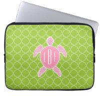 Vert rose décoré d'un monogramme Quatrefoil de