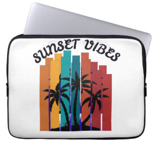Housse Pour Ordinateur Portable Vibes de coucher de soleil rétro Palmiers iPad Min