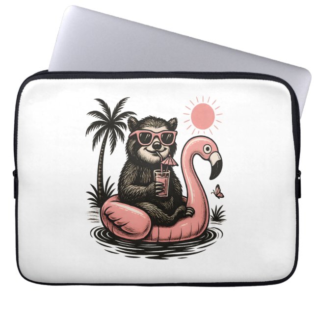 Housse Pour Ordinateur Portable Vibes d'été Sloth (Devant)