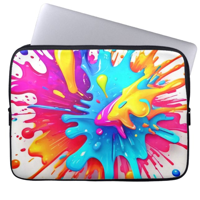 Housse Pour Ordinateur Portable Vibrant Peinture néon art éclatant (Devant)