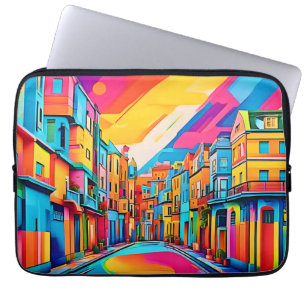Housse Pour Ordinateur Portable Vibrations de rue colorées