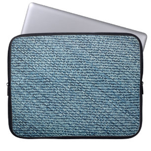 Housse Pour Ordinateur Portable Vieux tissu denim texture arrière - plan. abstrait