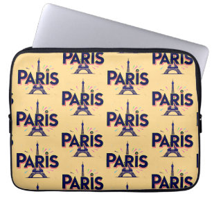 Housse Pour Ordinateur Portable Ville lumière : Téméraire Paris Typographie Art