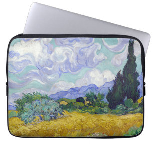 Housse Pour Ordinateur Portable Vincent Van Gogh - Champ de blé avec cyprès