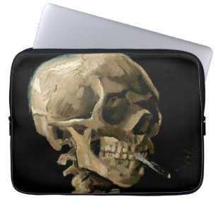 Housse Pour Ordinateur Portable Vincent van Gogh - Crâne avec cigarette brûlante