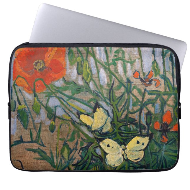 Housse Pour Ordinateur Portable Vincent van Gogh - Papillons et papillons (Devant)