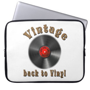 Housse Pour Ordinateur Portable Vintage - Back to Vinyl, the record is back