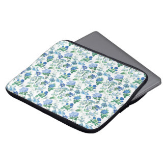 Housse Pour Ordinateur Portable Vintage Blue Flowers Notebook