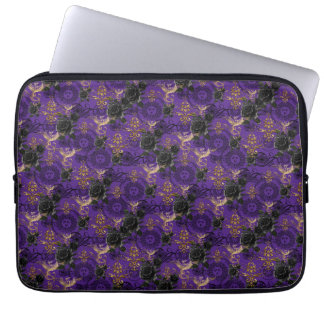 Housse Pour Ordinateur Portable Vintage gothique Phoenix et Rose violet Motif