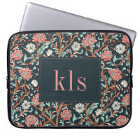 Vintage Pavot noir William Morris Monogramme