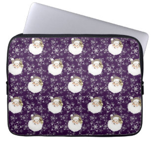 Housse Pour Ordinateur Portable Vintage Santa & Stars