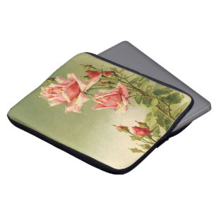 Housse Pour Ordinateur Portable Vintage Valentine's Day Pink Victorian Garden Rose