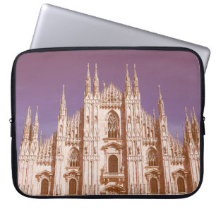 Housse Pour Ordinateur Portable Vintage vue Milan cathédrale aka Duomo di Milan