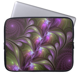 Housse Pour Ordinateur Portable Violet Abstrait violet violet kaki fractal