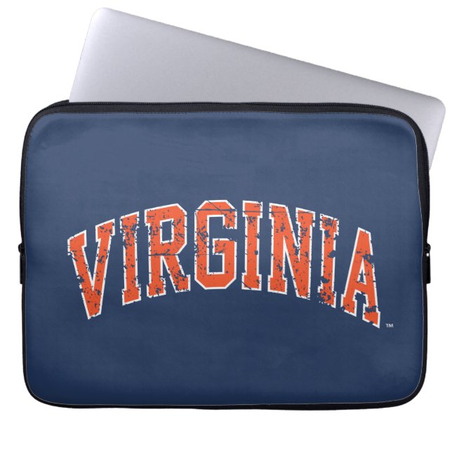 Housse Pour Ordinateur Portable Virginia Wordmark en détresse (Devant)