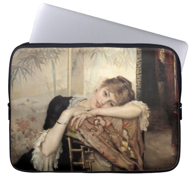 Housse Pour Ordinateur Portable Virginie (La Parisienne) (par Albert Edelfeel) (Devant)