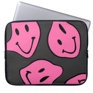 Housse Pour Ordinateur Portable Visages d'hipster psychédélique, conception transp