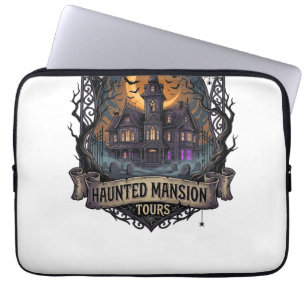 Housse Pour Ordinateur Portable Visites de la Maison Hantée Halloween Gothique Cre