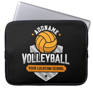 Housse Pour Ordinateur Portable Volleyball AJOUTER TEXTE École Varsity Team Joueur
